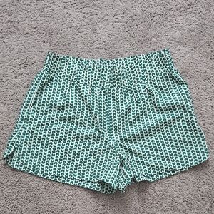 a new day Green Patterned Shorts With Elastic Waistband And Pockets